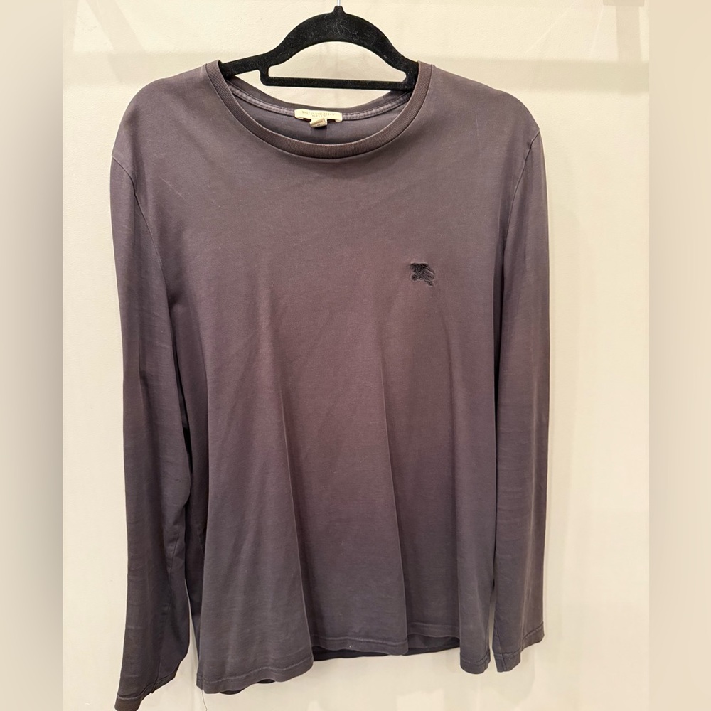 Burberry grey washed long sleeve shirt size XL